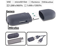 OctaCam Mini-Videokamera & USB-Webcam mit microSD-Kartenleser, 80 mAh; Tischuhren mit 4K-Kamera Tischuhren mit 4K-Kamera Tischuhren mit 4K-Kamera Tischuhren mit 4K-Kamera 