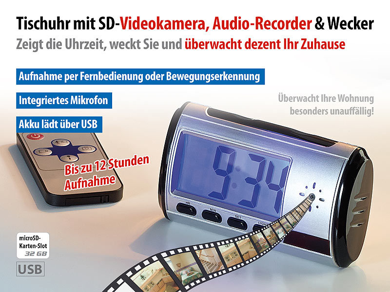 ; Spy-Cam-Wecker Spy-Cam-Wecker 