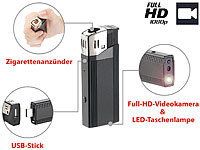 OctaCam Full-HD-Videokamera MC-1920, USB-Zigarettenanzünder, Feuerzeug-Design